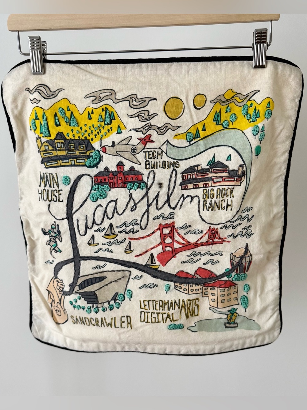 RARE Catstudio Lucasfilm Embroidered Pillow Cover